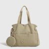 A1O Women Casual Tote Bag Large Capacity Shoulder Handbag With Detachable Mini Coin Purse 0.4