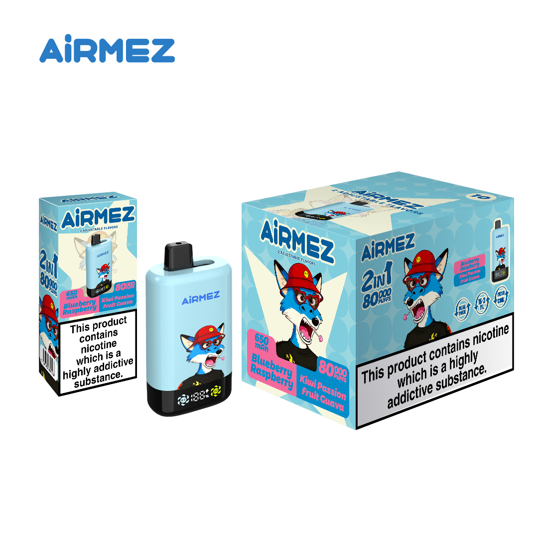 airmez 2in1 blueberry raspberry & kiwi passion fruit guava airmez 2in1 blueberry raspberry & kiwi passion fruit guava