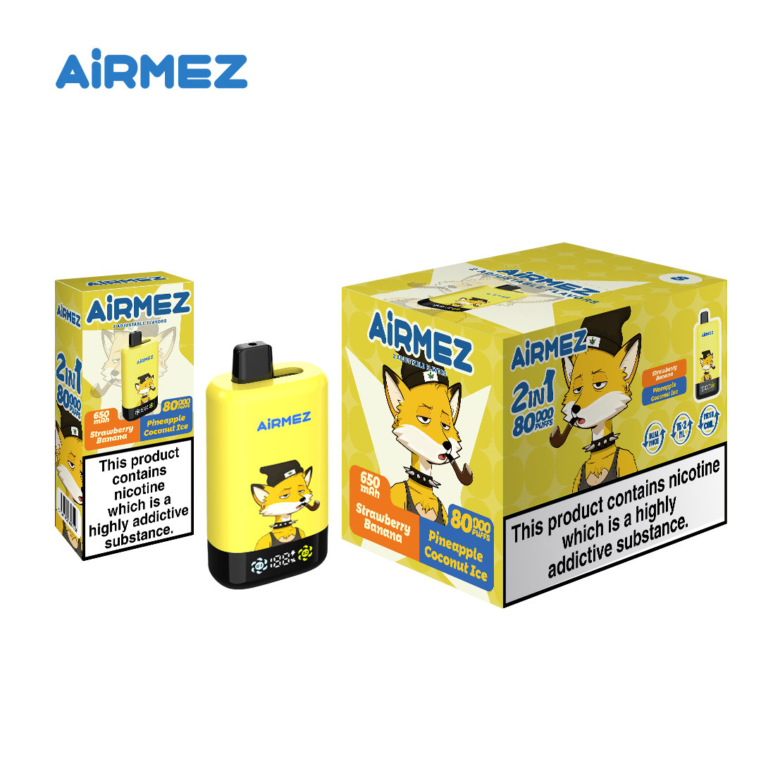 airmez 2in1 strawberry banana & pineapple coconut ice airmez 2in1 strawberry banana & pineapple coconut ice